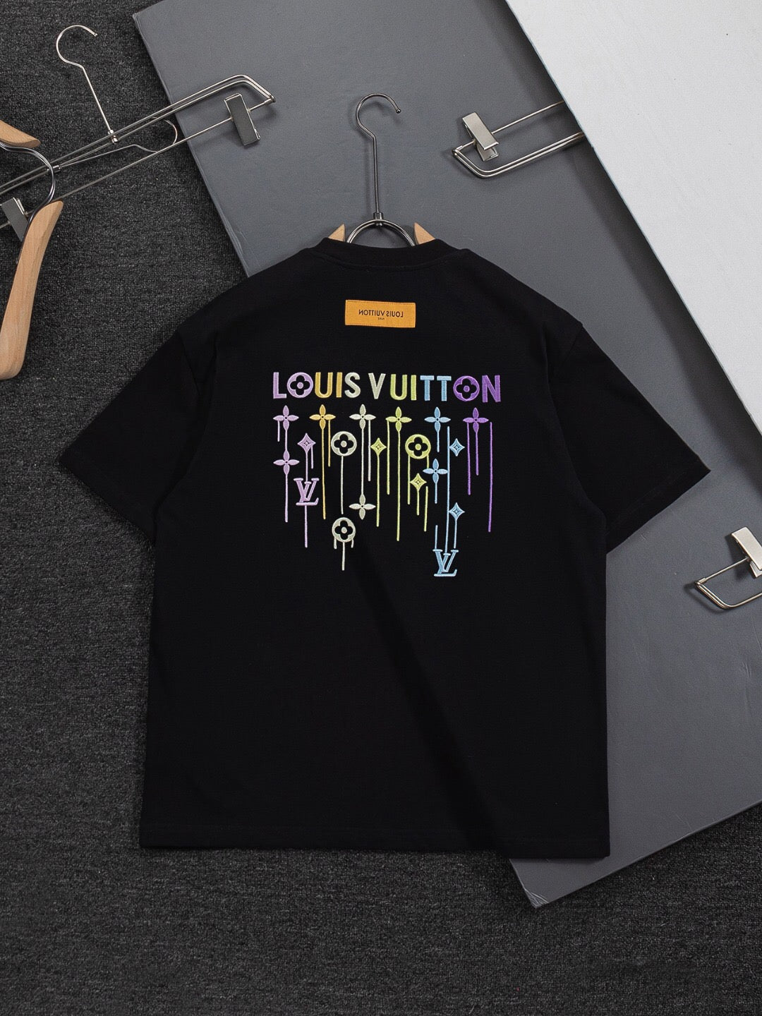 LV 26A Short-Sleeve T-Shirt Black Multicolor Cotton 405640