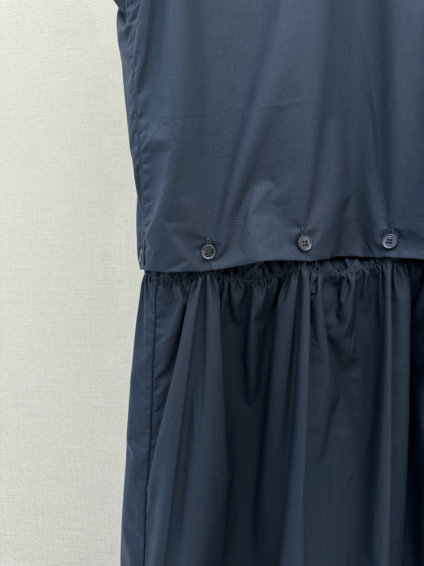 MiuMiu 2026 Sleeveless Dress Navy Green Cotton 648450