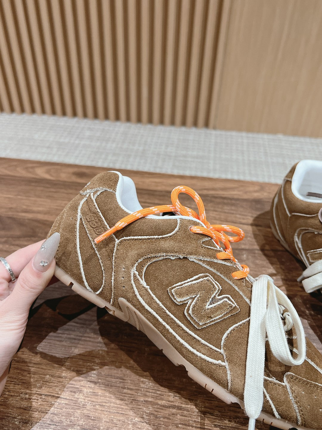 Miu Balance 530 SL Sneakers Dark Brown Suede