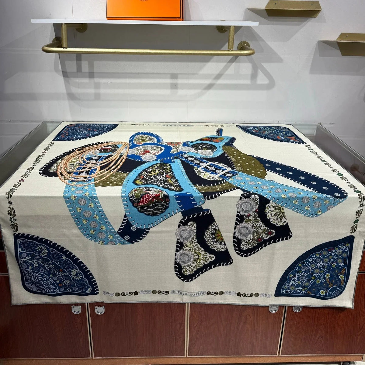 Hermes 2026 Selle de Collection Shawl Scarf 140cm Cashmere Silk 216920