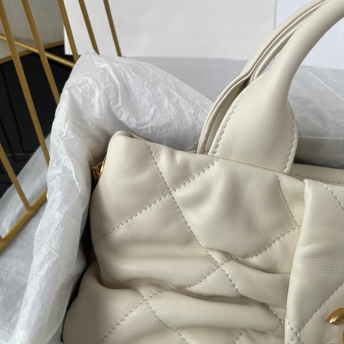 CC 25K Mini Bow Bag 26cm White Calfskin