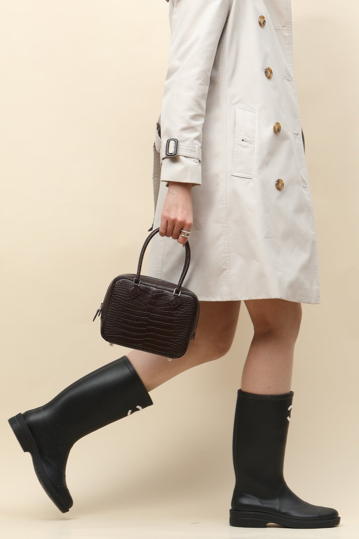 High-end Hermes 2026 Plume Bag 20cm Alligator Leather
