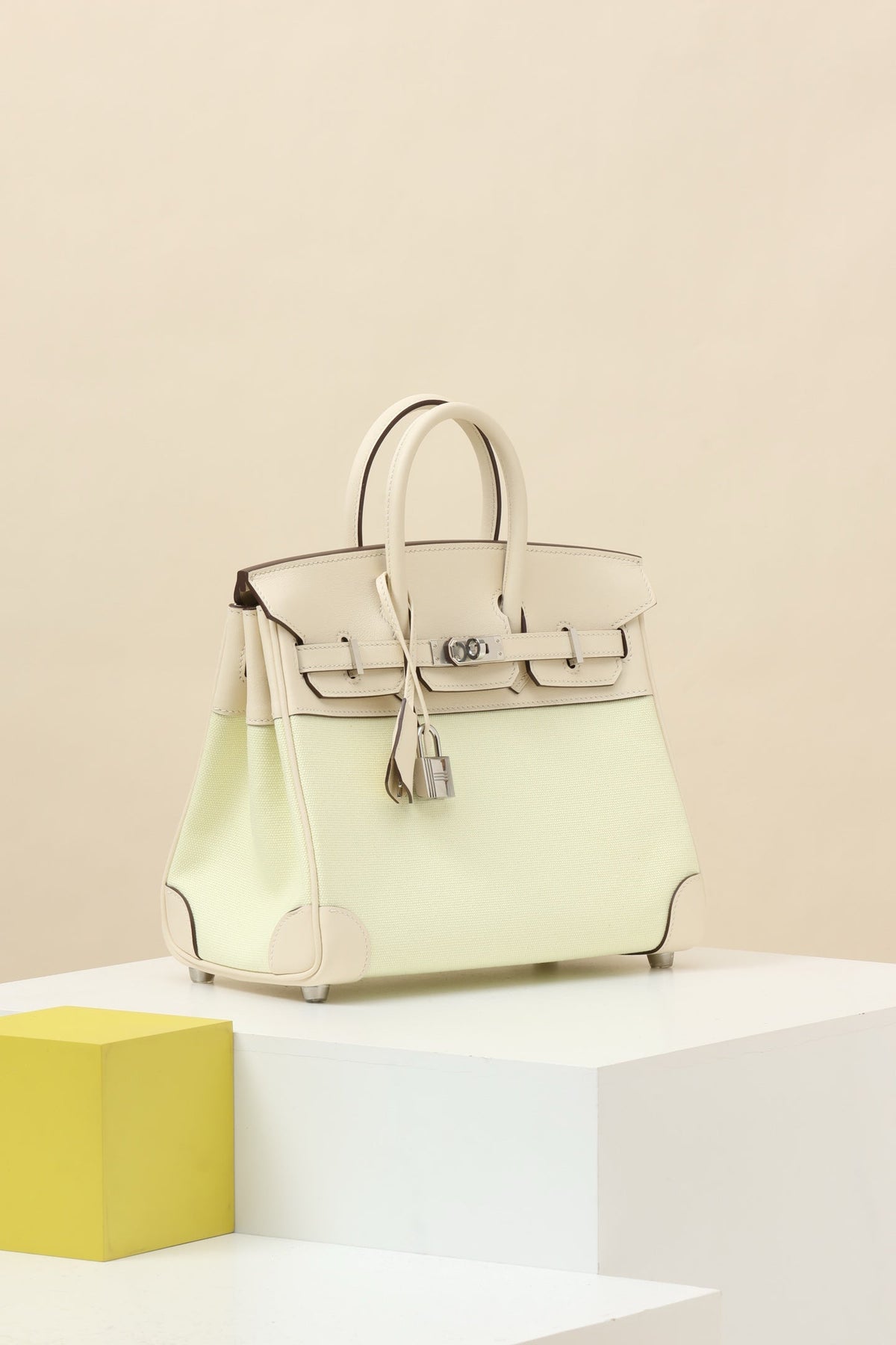 High-end Hermes 2026 Birkin Bag 25cm Toile H Canvas-Swift Leather