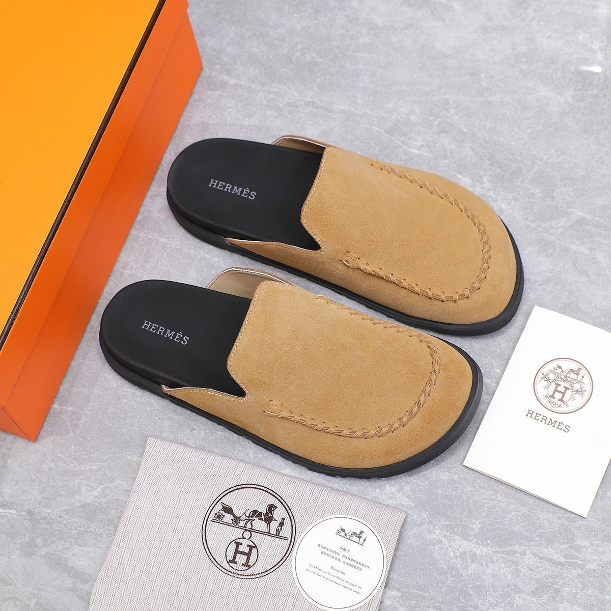 HM 25 Johan Mule Light Brown Suede