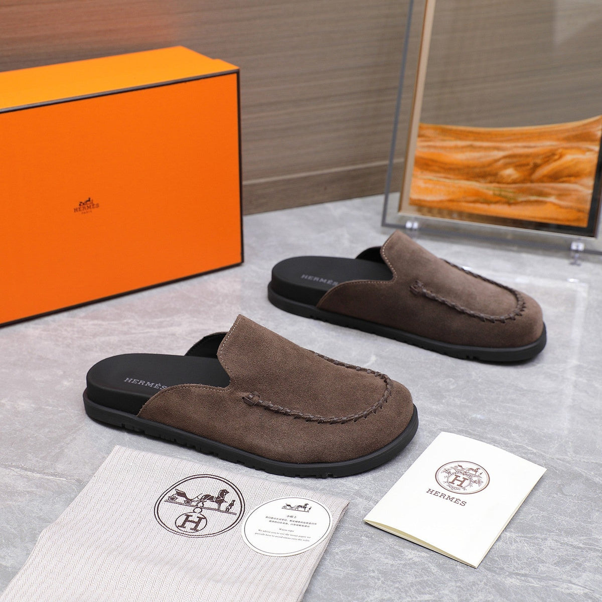 HM 25 Johan Mule Chocolate Suede