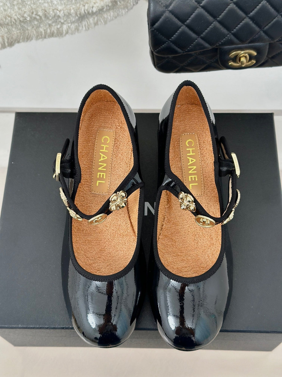 CC High Mary Jane Glossy Black Lambskin