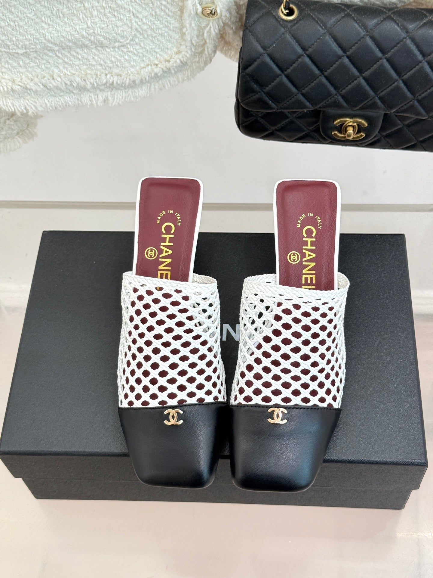 Chanel 2026 Mules 65mm Mesh Sheepskin 920499