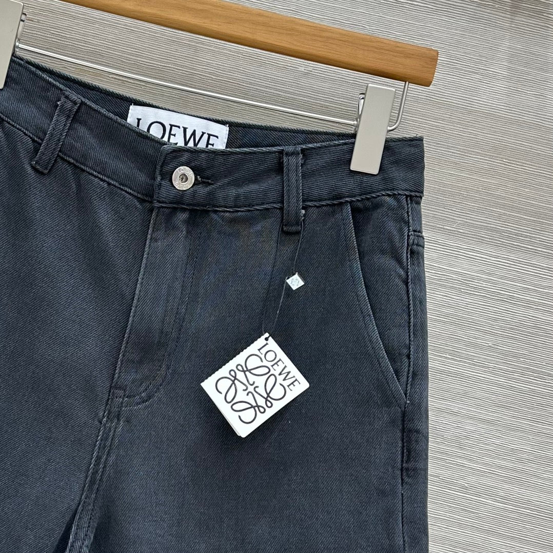 Loewe Short Black Denim Cotton