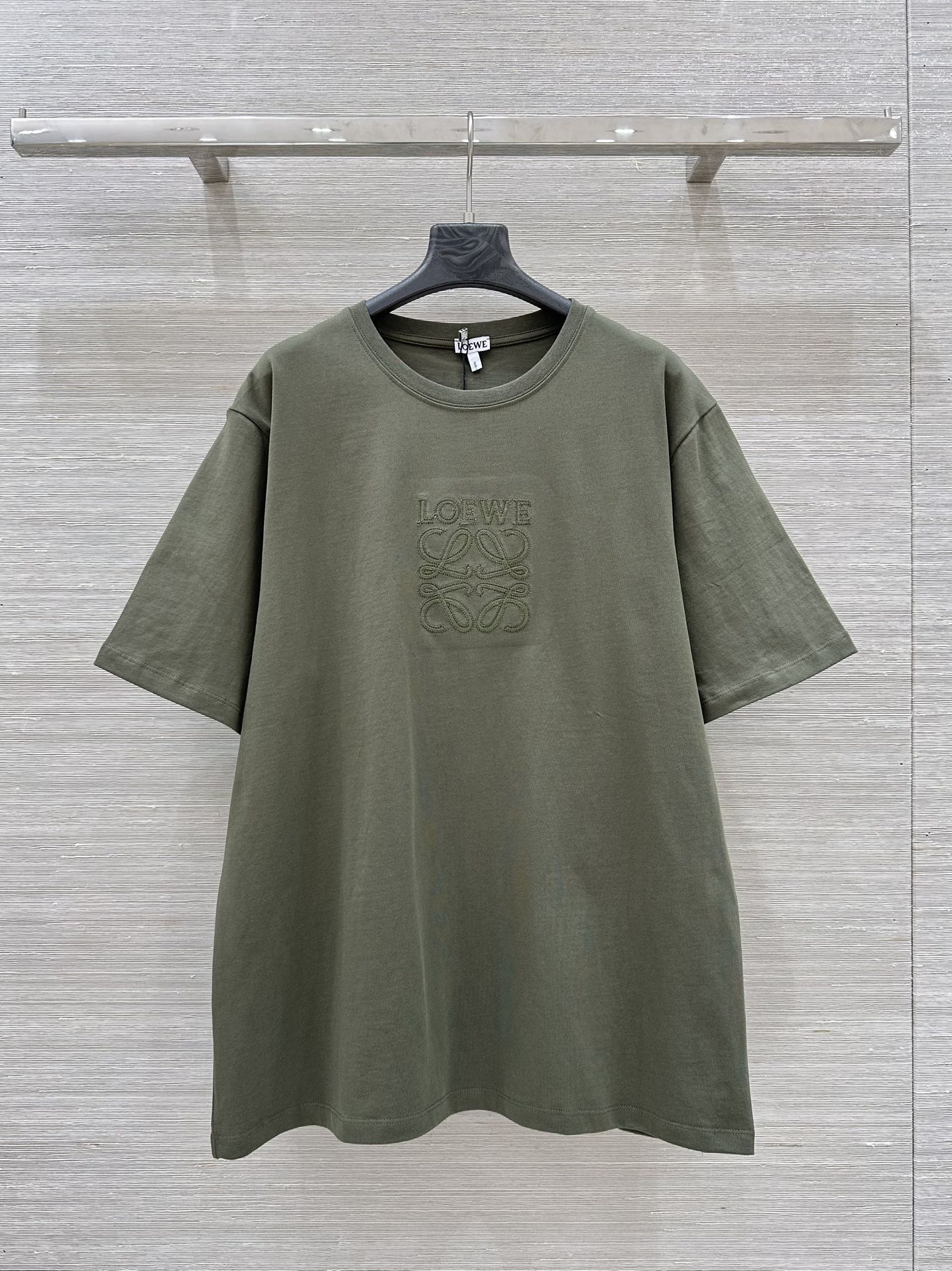 Loewe 25 Relaxed Fit T-shirt Khaki  Green Cotton