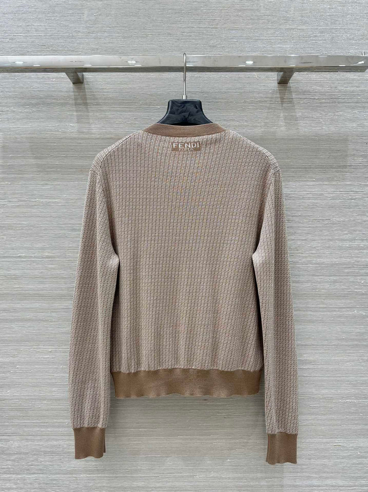 Fendi Knitted Cardigan Top Brown Wool