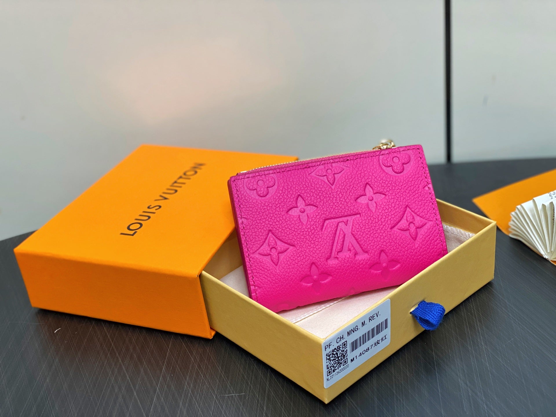 LV x TM Portfolio Lisa Wallet Pink Gold Leather 329901