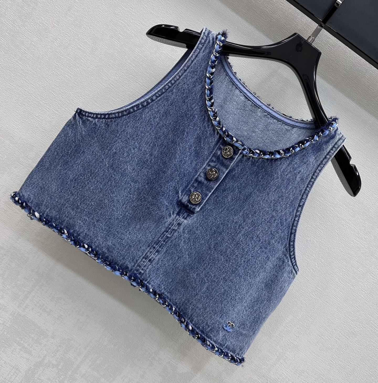 Chanel 2026 Denim Vest Blue Cotton 356145