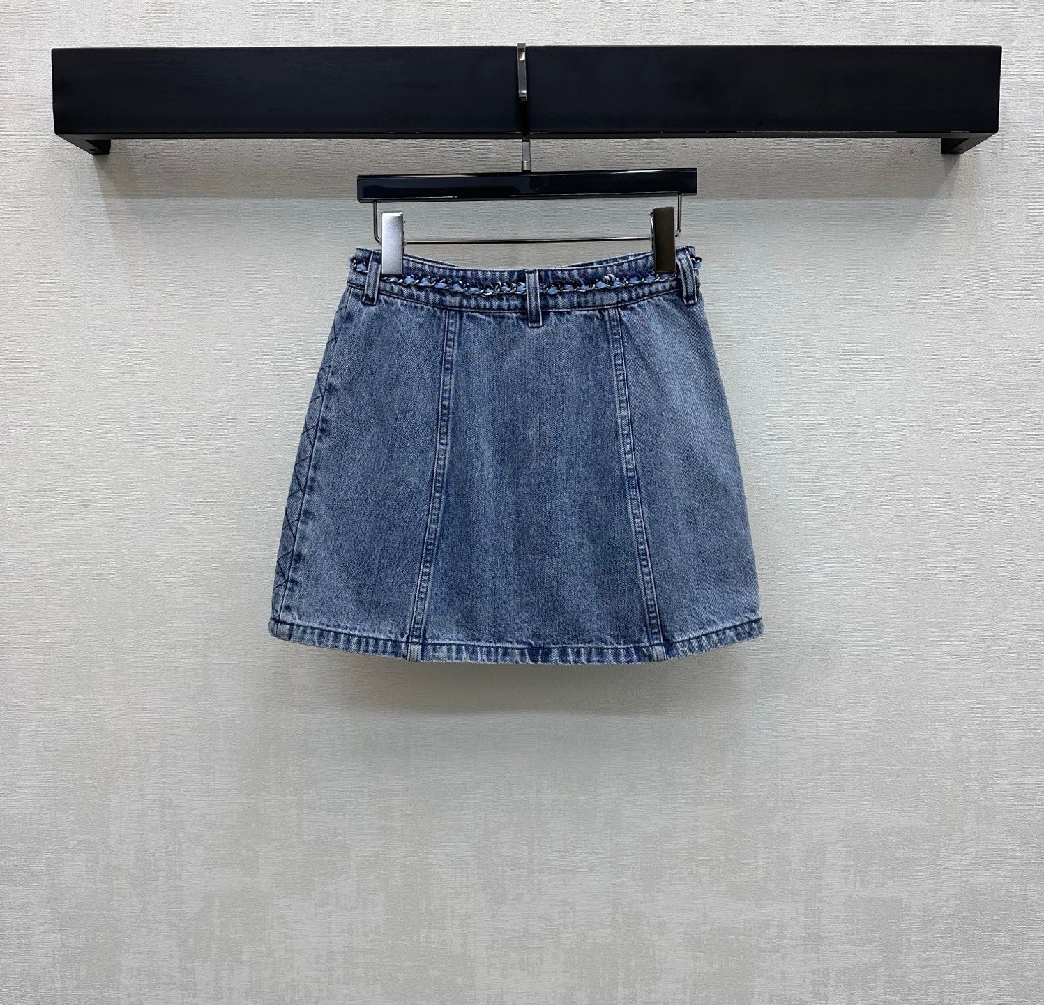 Chanel 2026 Denim Midi Skirt Blue Cotton 356137
