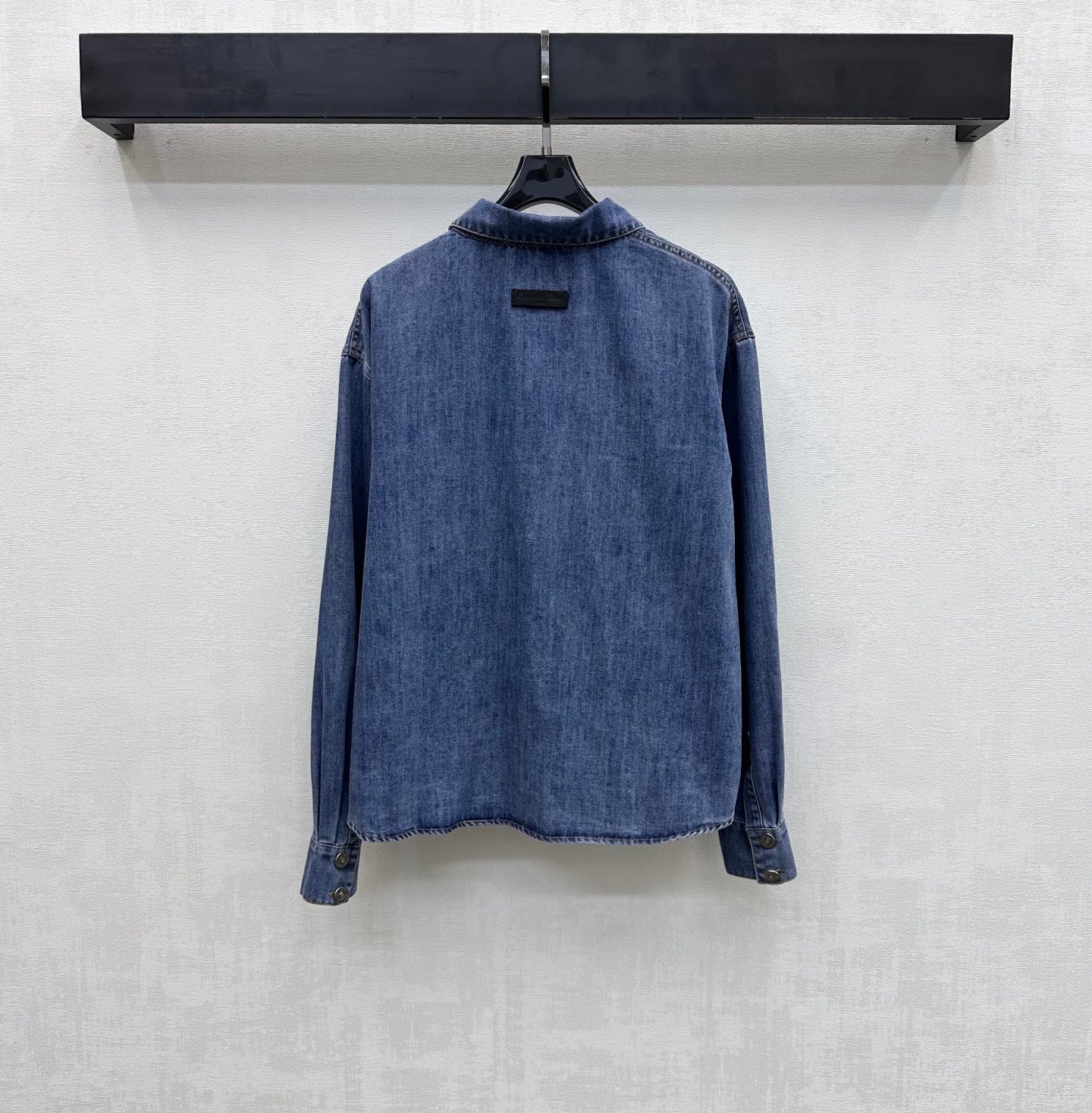 Dior 2026 Belted Denim Shirt With Black Belt Blue Cotton