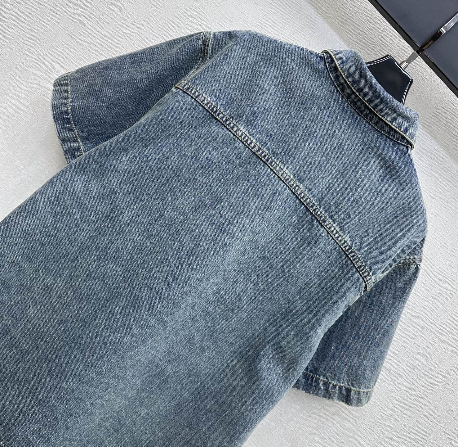 Chanel 2026 Short-Sleeve Shirt Blue Cotton 239200