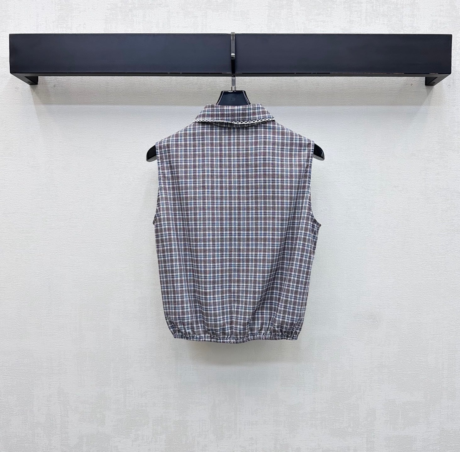 Miumiu 2026 Plaid Set Gray Cotton 410726