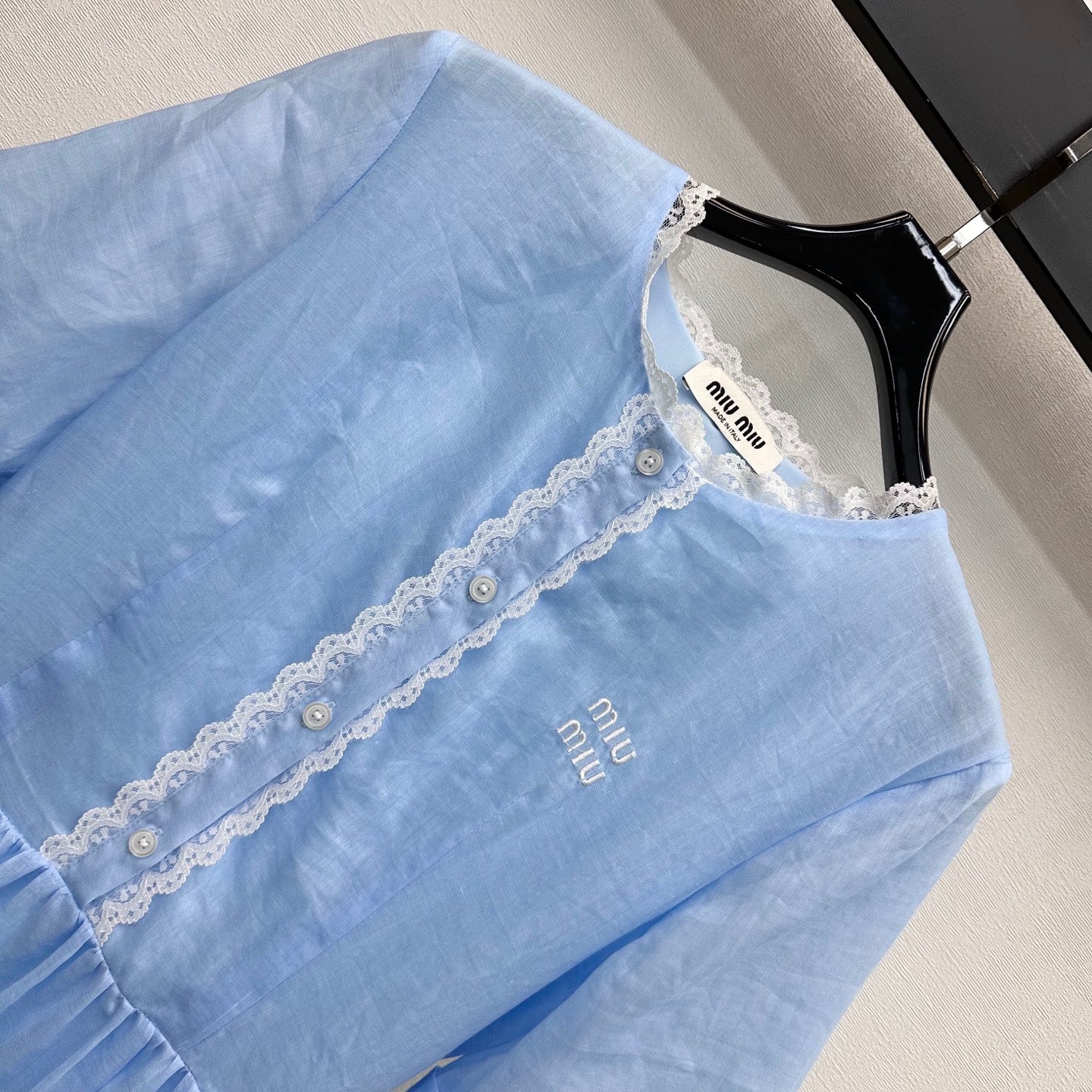 Miumiu 2026 Lace Dress Blue Cotton 431920
