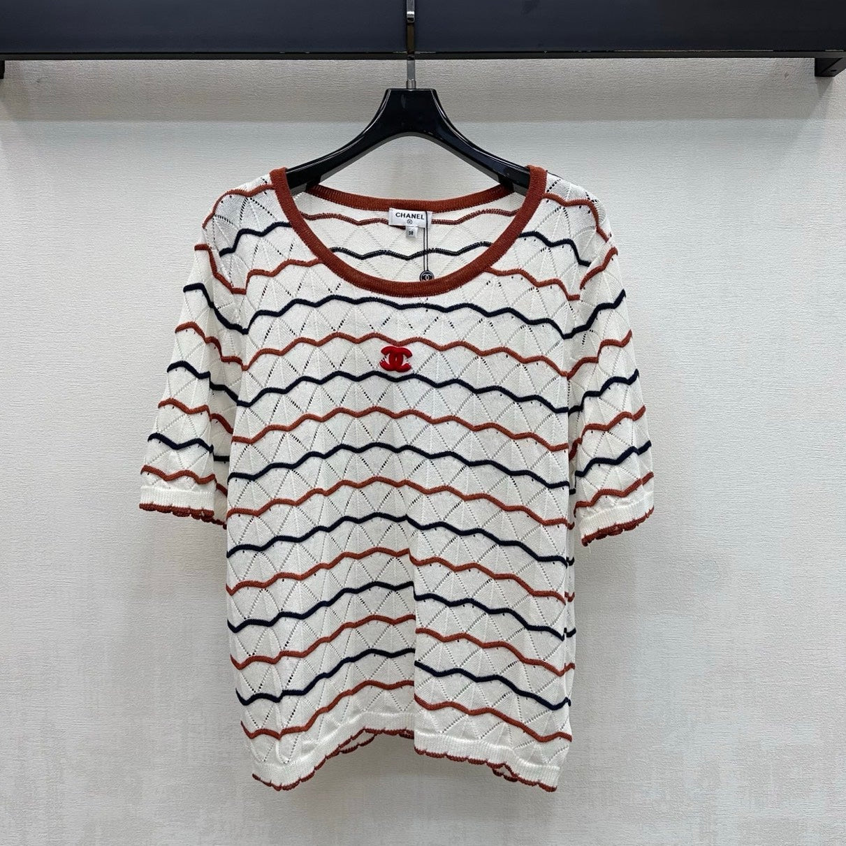 Chanel 2026 Shirt White Red Wool 399739