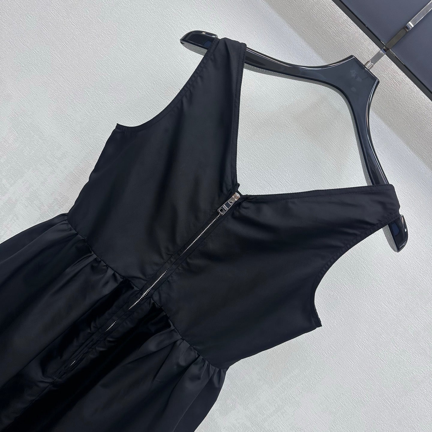 Prada 2026 Lace-Trimmed Vest Dress Black Polyester 396594