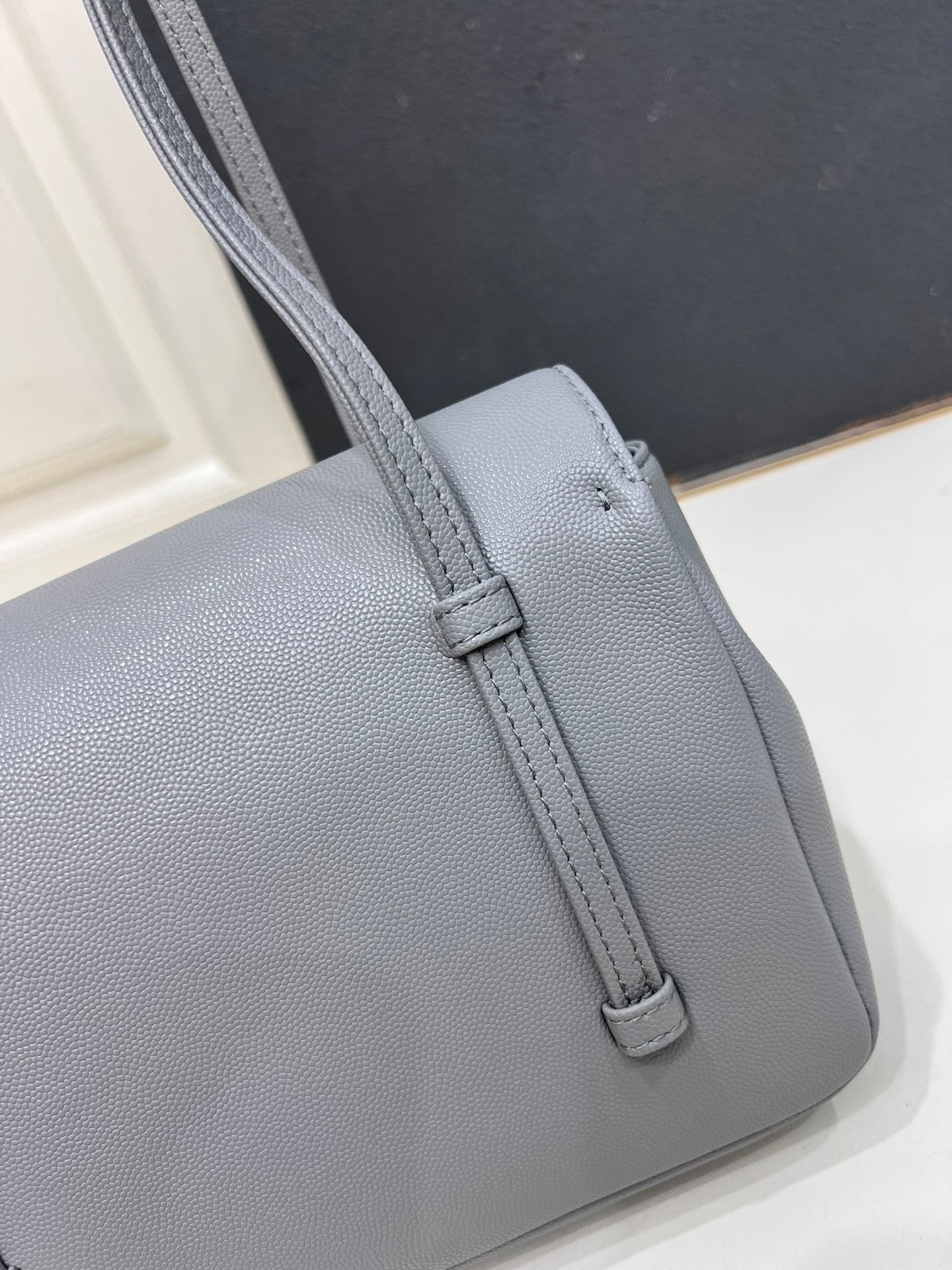 Chanel 26 Shoulder Bag 22cm Grey Caviar Leather