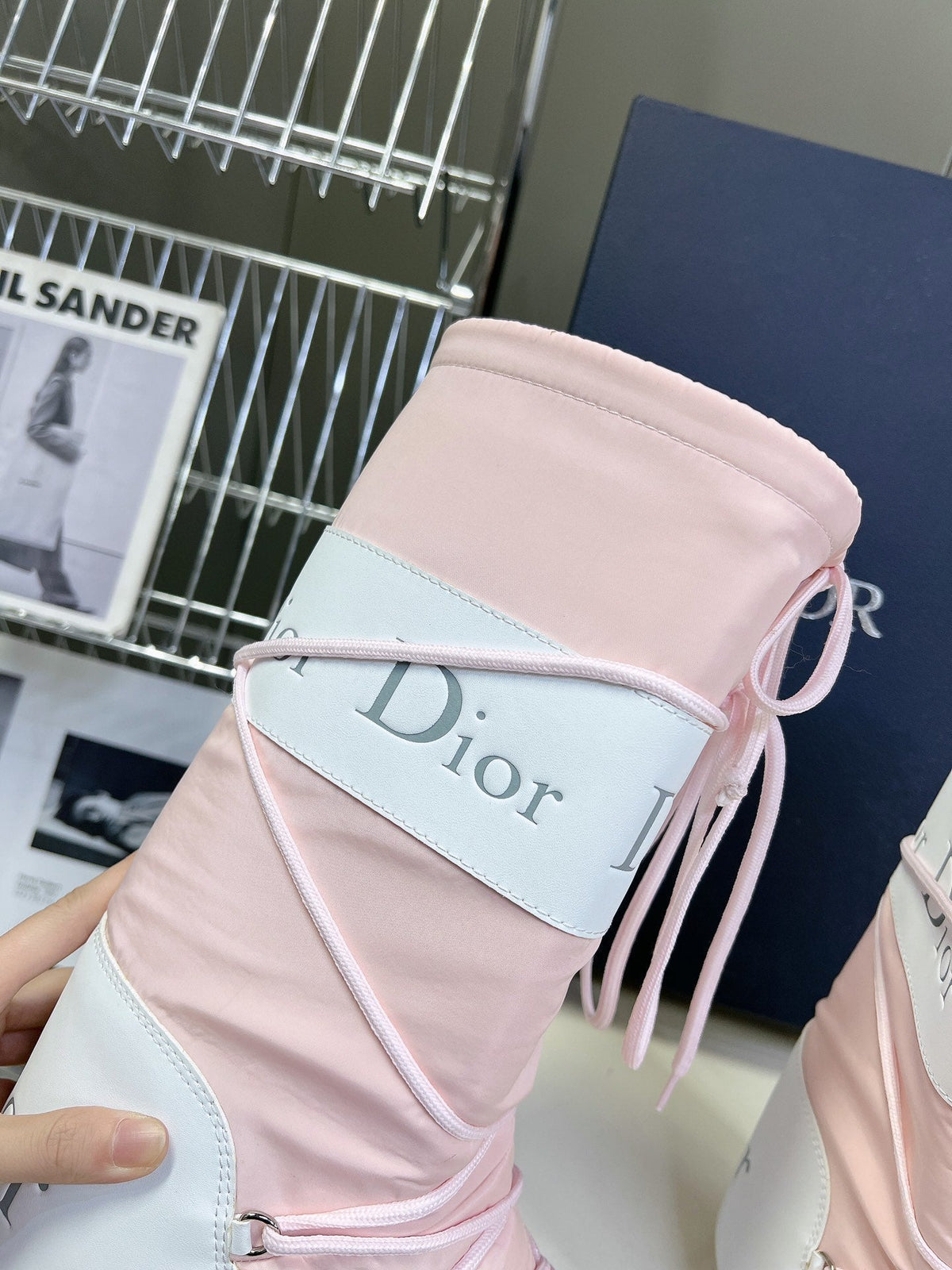 CD Short Boots 60mm In Light Pink Cowhide 989714