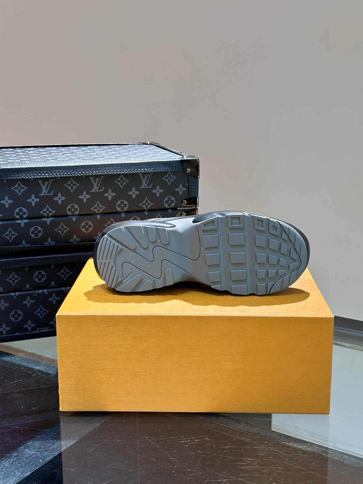 NEO RUN AWAY SNEAKER BLACK MIX GREY CALFSKIN