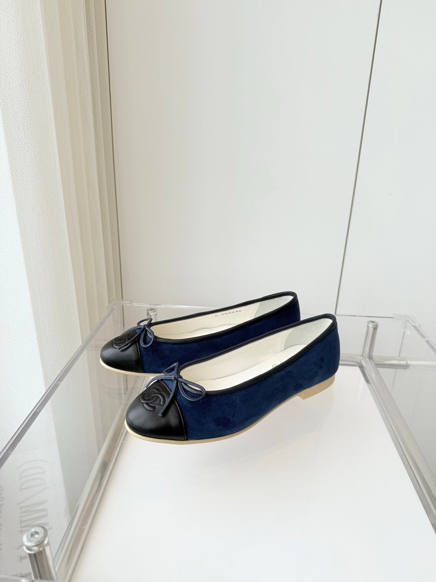 CC Ballet Flat Navy Blue Suede 238766