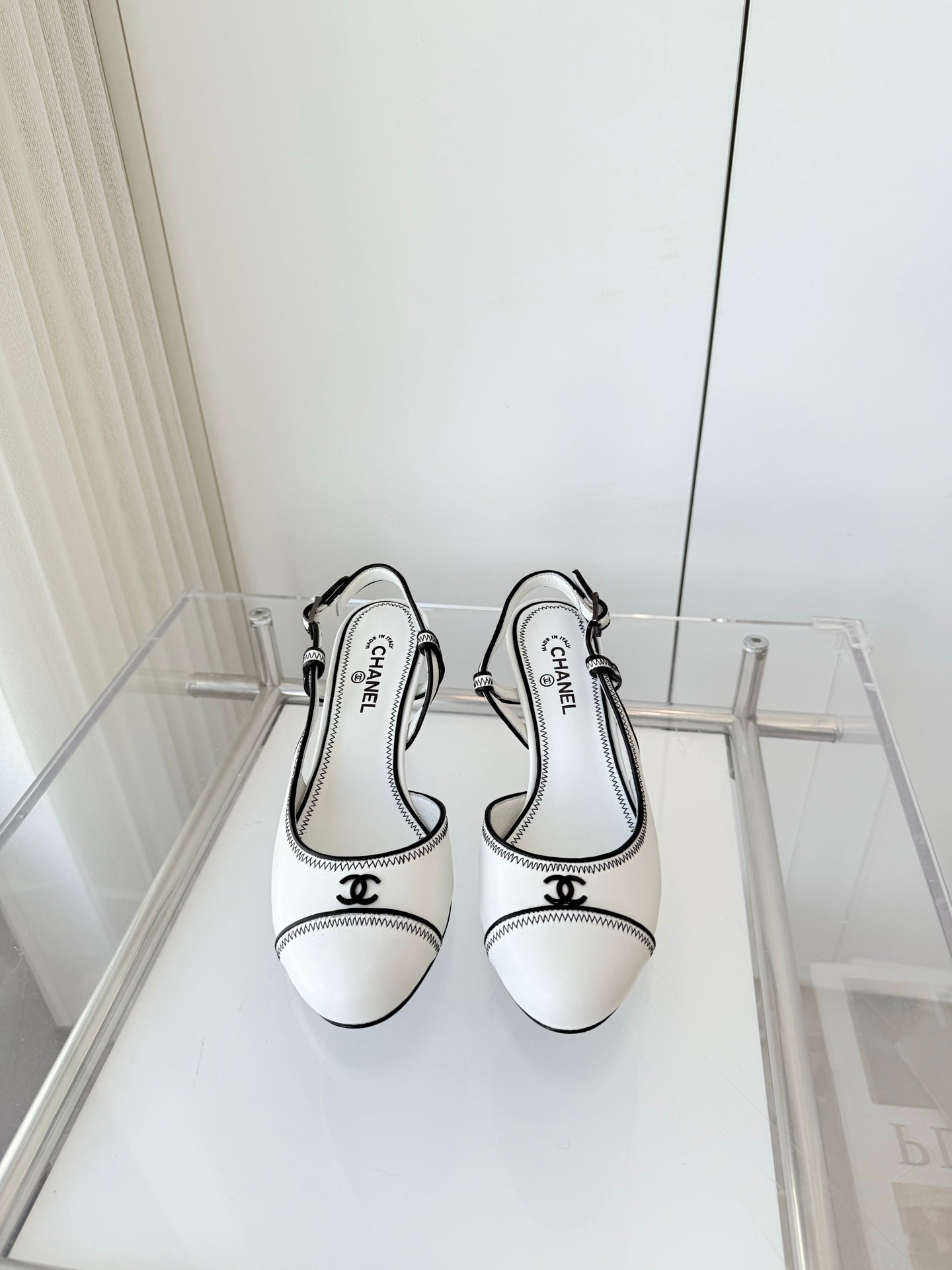 Chanel 2026 Slingback Kitten Heels Sandals Sheepskin 823451