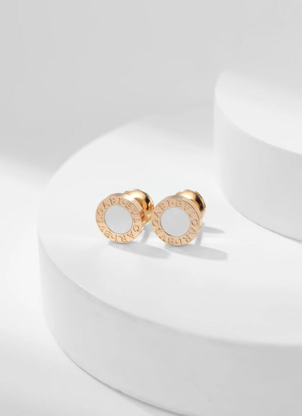 BVL Pink Gold Stud Earrings