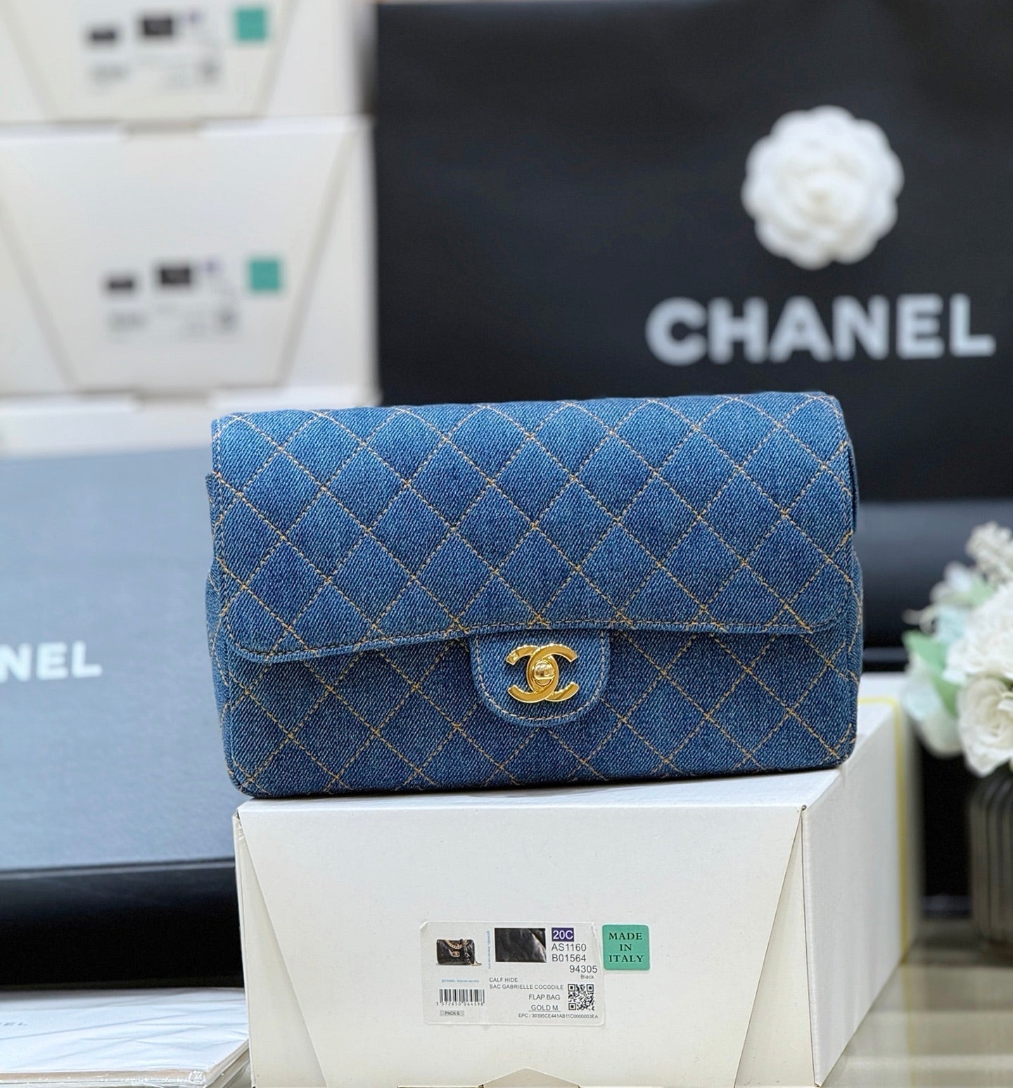 Chanel 2026 Backpack 26cm Blue Denim Leather 289705