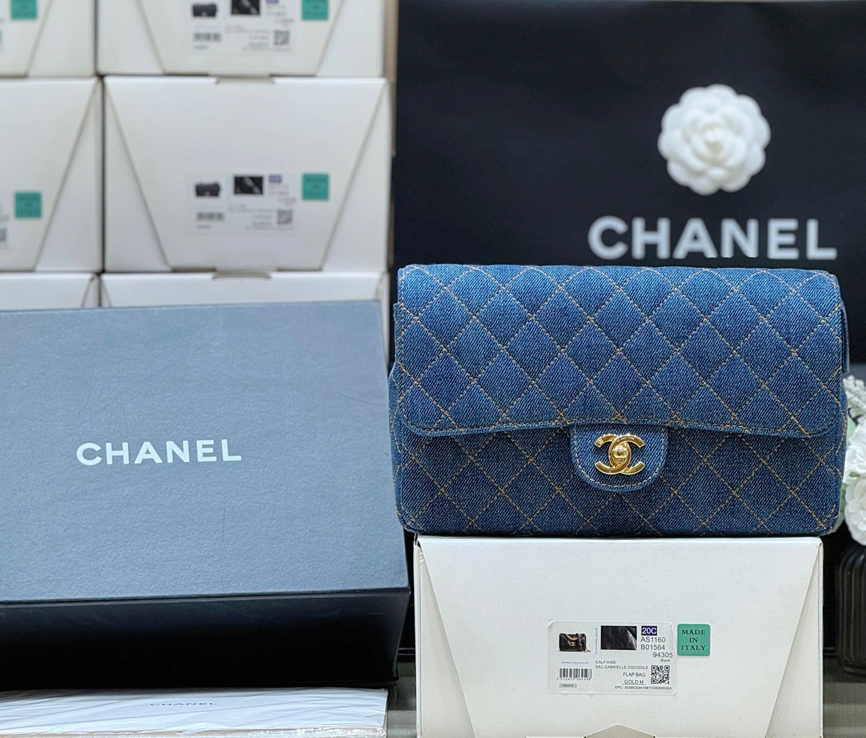 Chanel 2026 Backpack 26cm Blue Denim Leather 289705