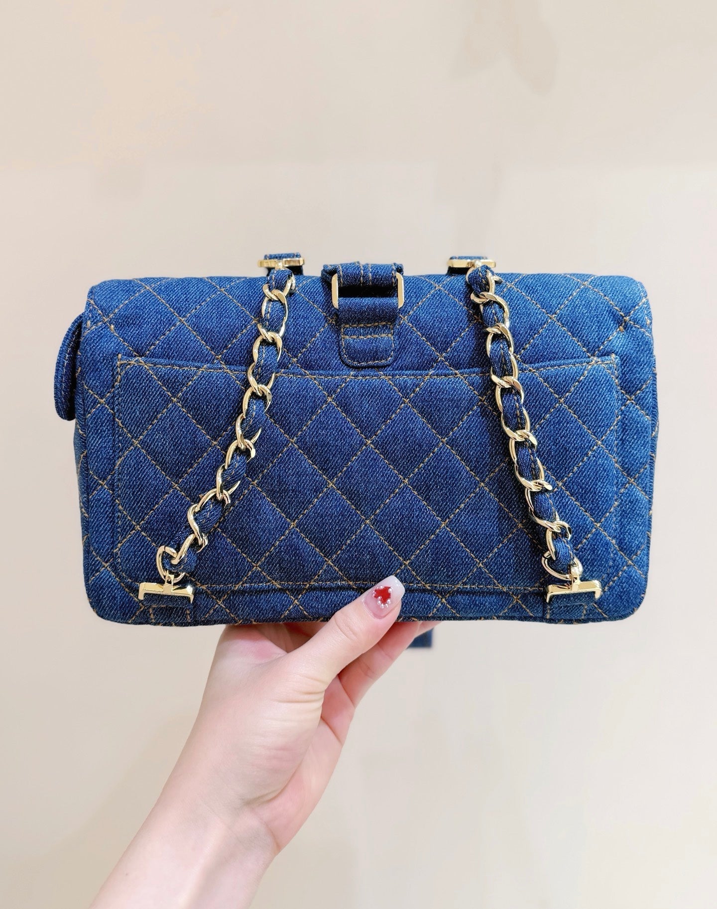 Chanel 2026 Backpack 26cm Blue Denim Leather 289705