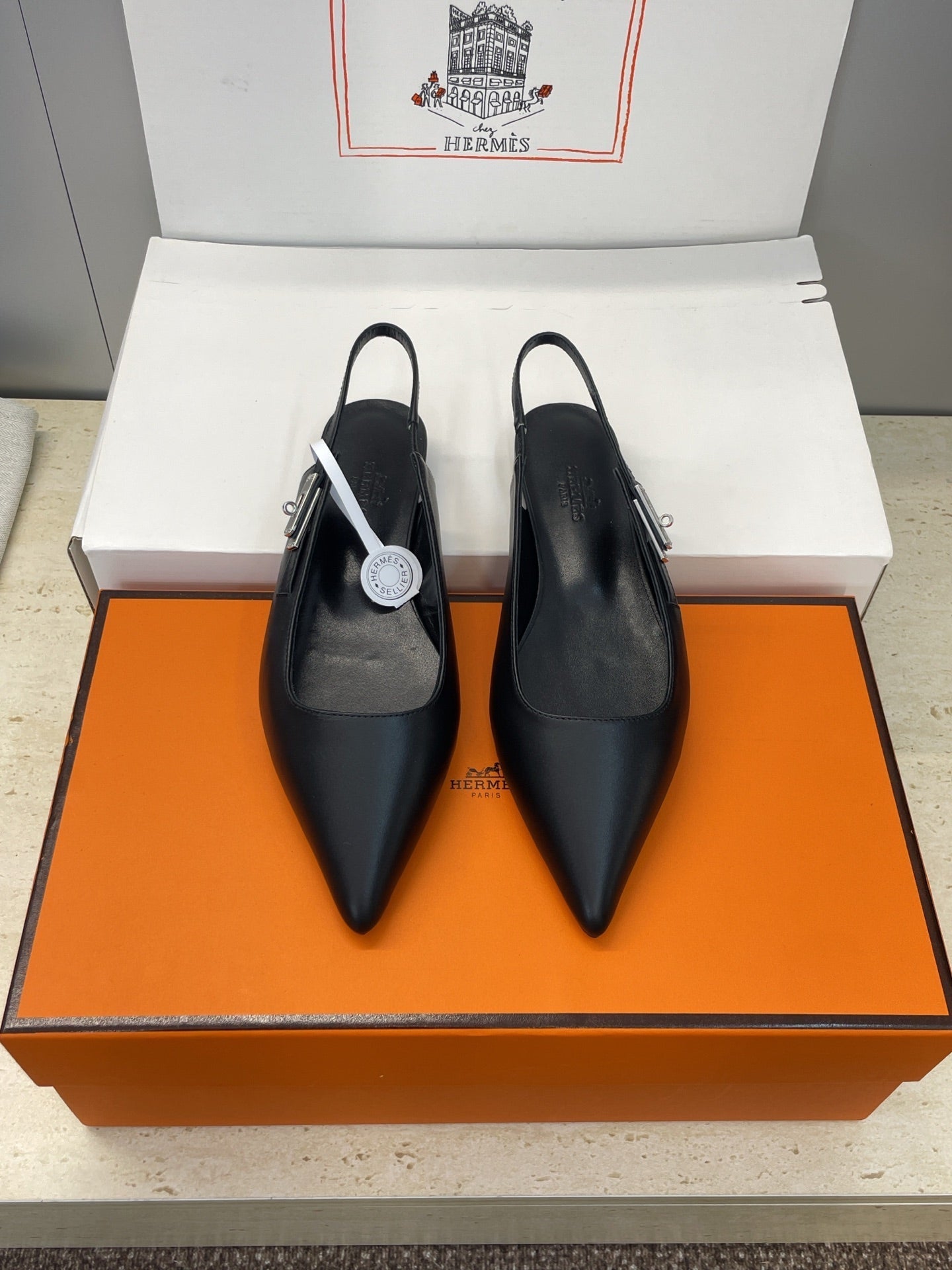 HM 26ss Slingback Flat Calfskin 607276