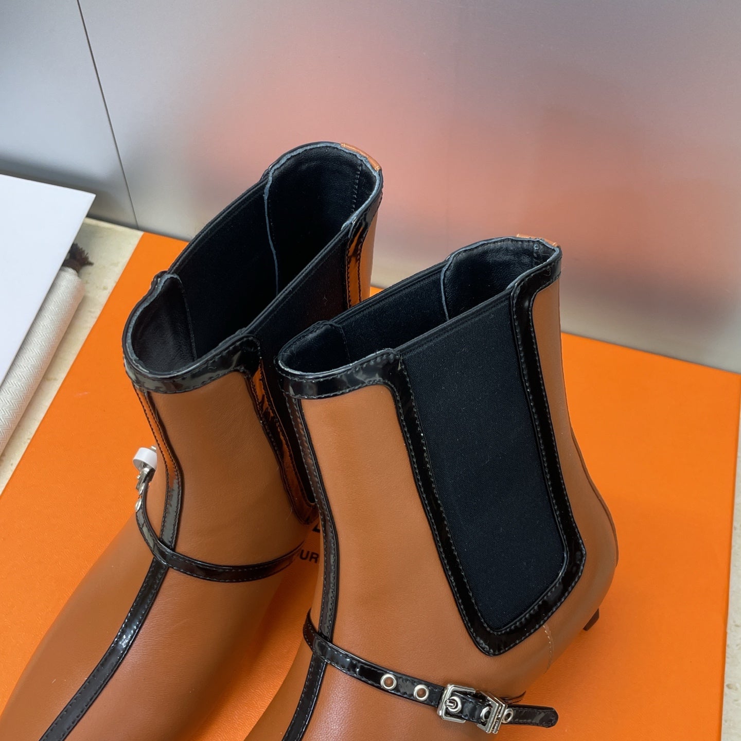 HM 26ss Lolita Chelsea Boots 40 Brown Black Calfskin 607086