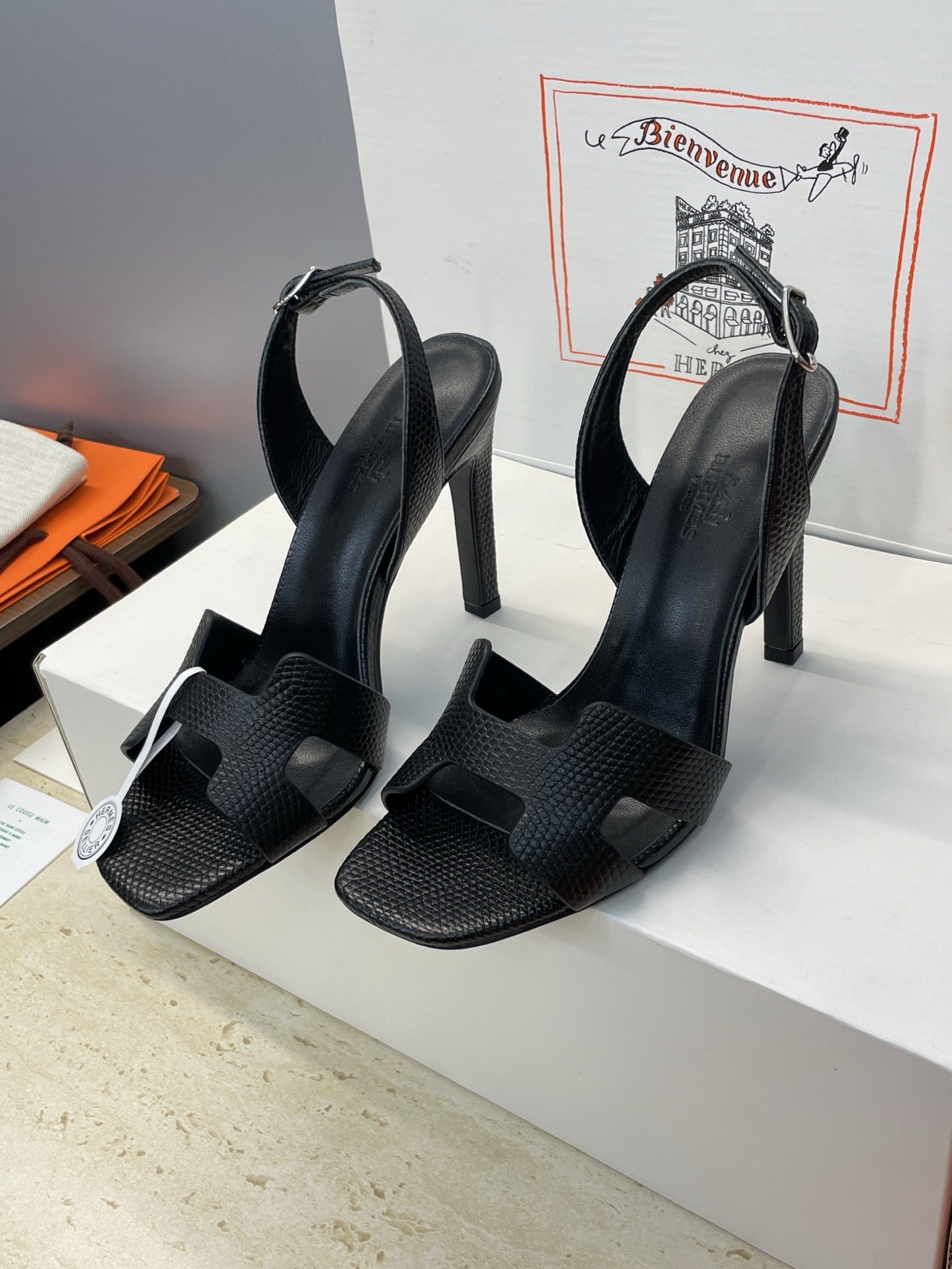 HM 26ss High Heel Sandals 105 Cowhide