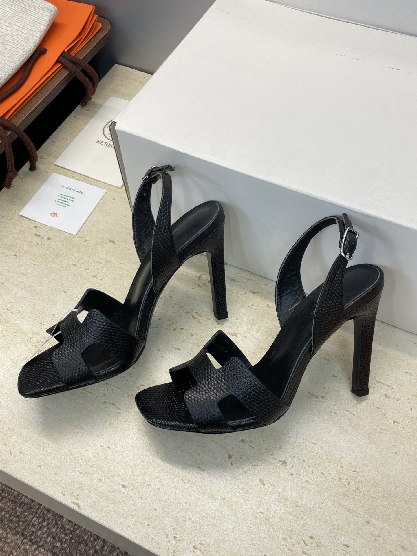 HM 26ss High Heel Sandals 105 Cowhide
