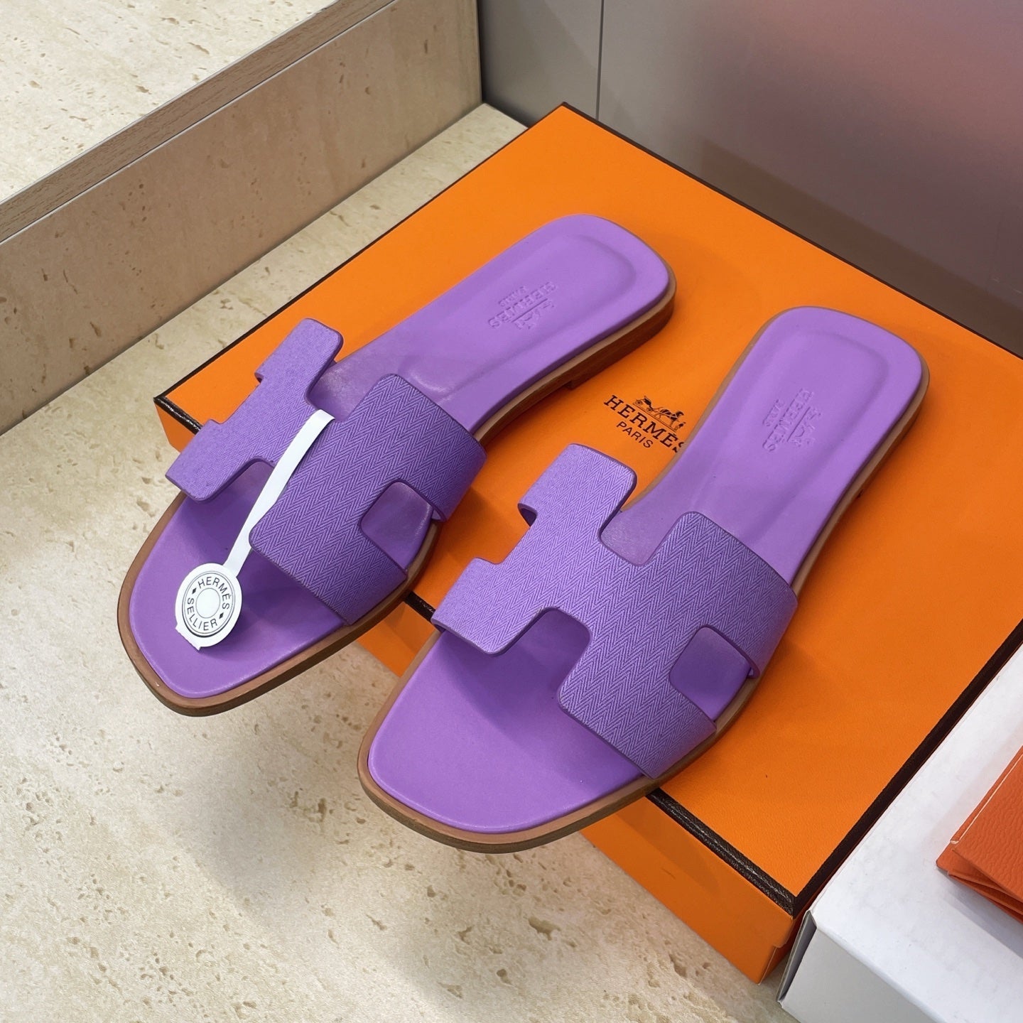 HM 26ss Oran Sandals Purple Calfskin 607235