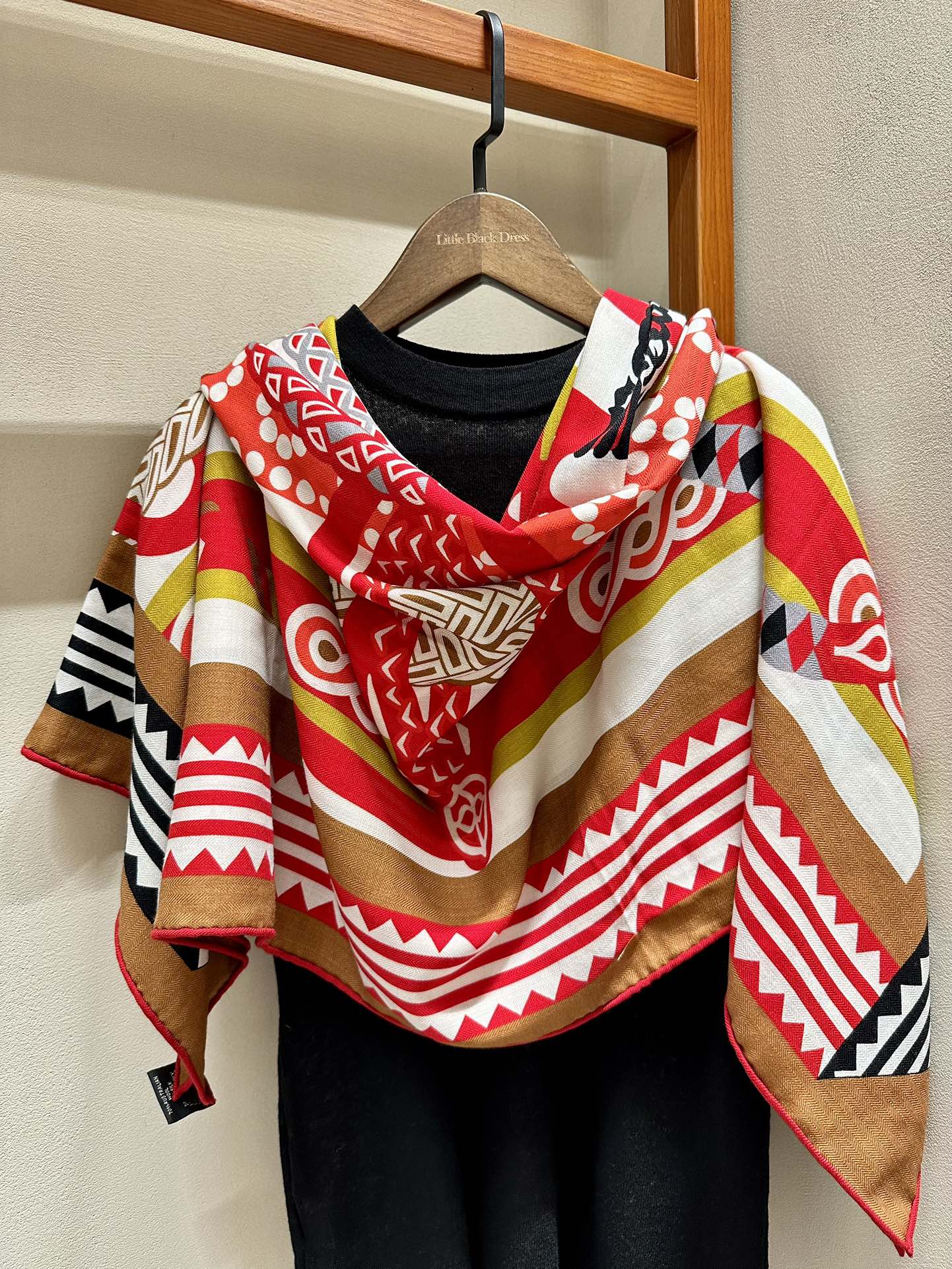 Fantaisie d'Etriers Scarf  140 CM Red Colorful Silk