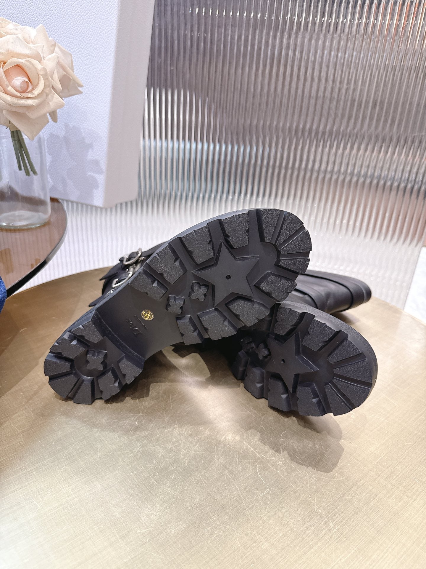 CD 25 short  boots black calfskin 438778