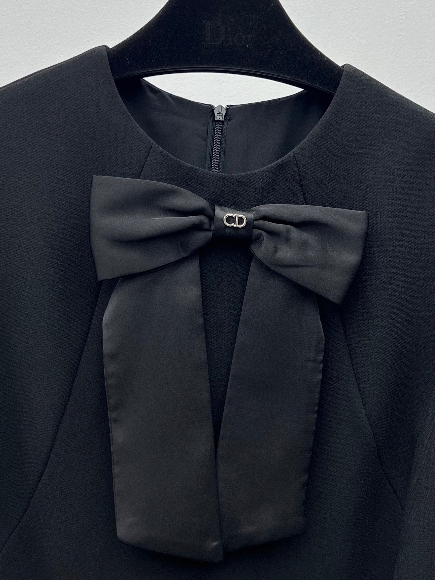 Dior 2026 Bow-Embellished Belt Dress Black Polyester 445444