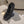 FURRY PUMPS 90MM IN BLACK FOX FUR
