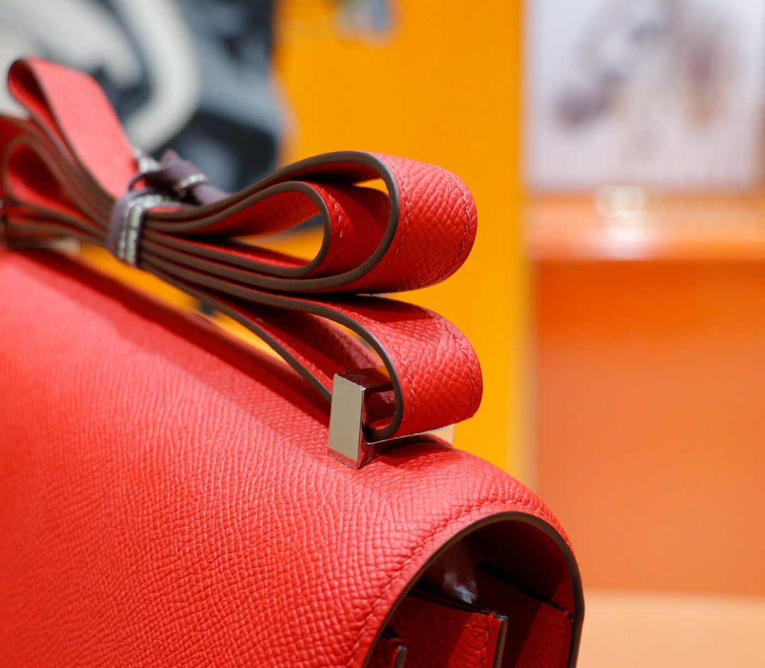 constance 24 red epsom leather gold hardware