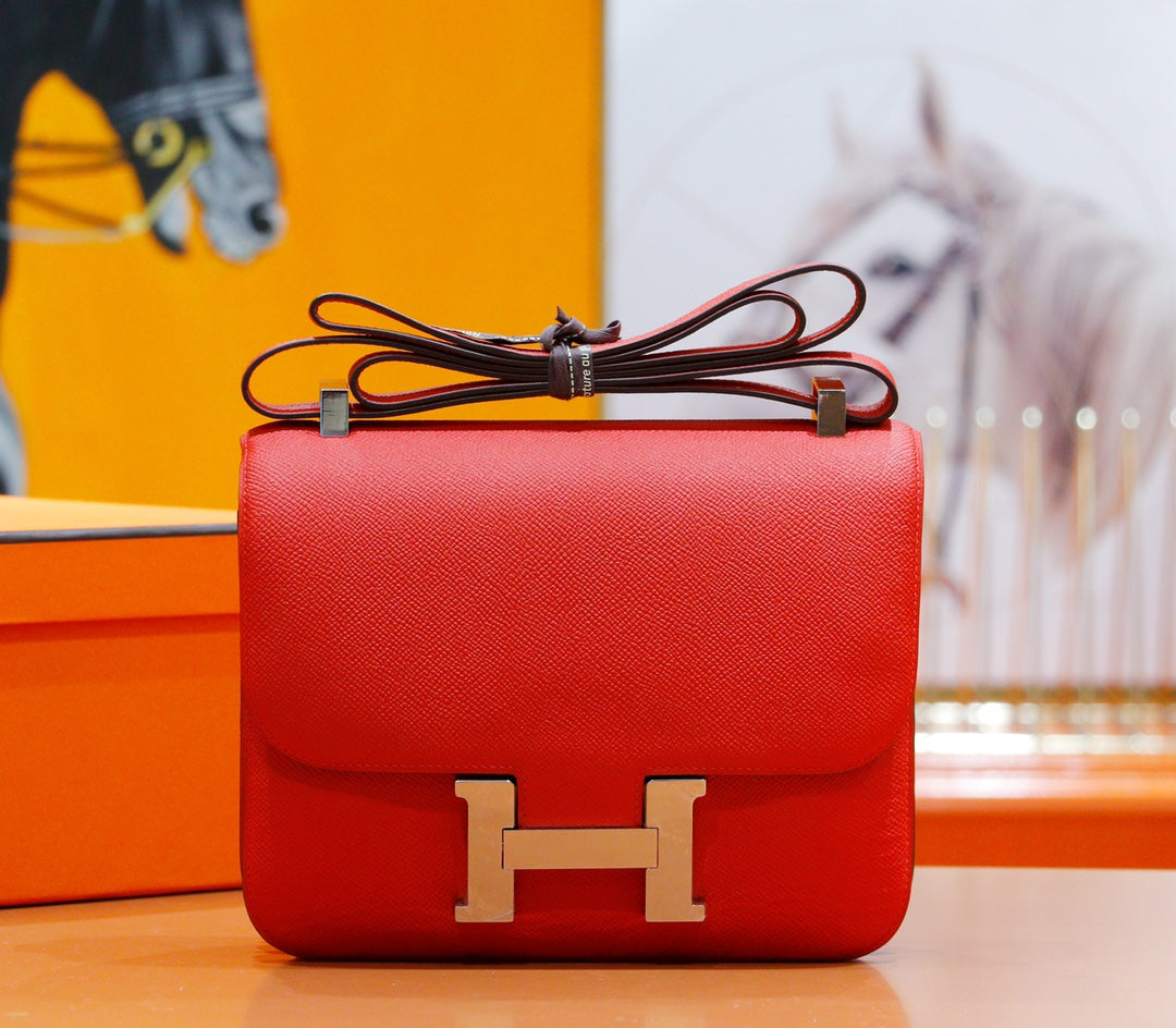 constance 24 red epsom leather gold hardware
