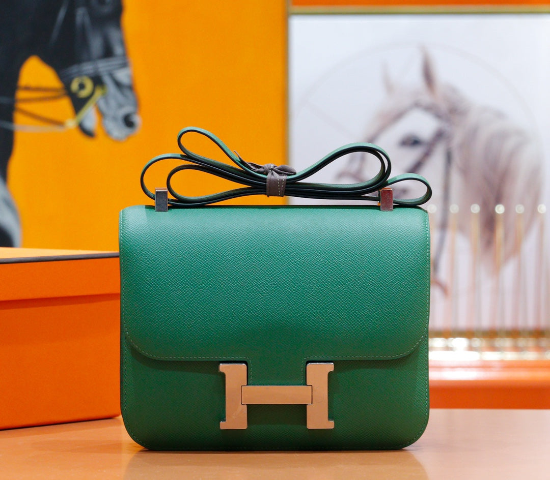constance 24 dark green epsom leather gold hardware