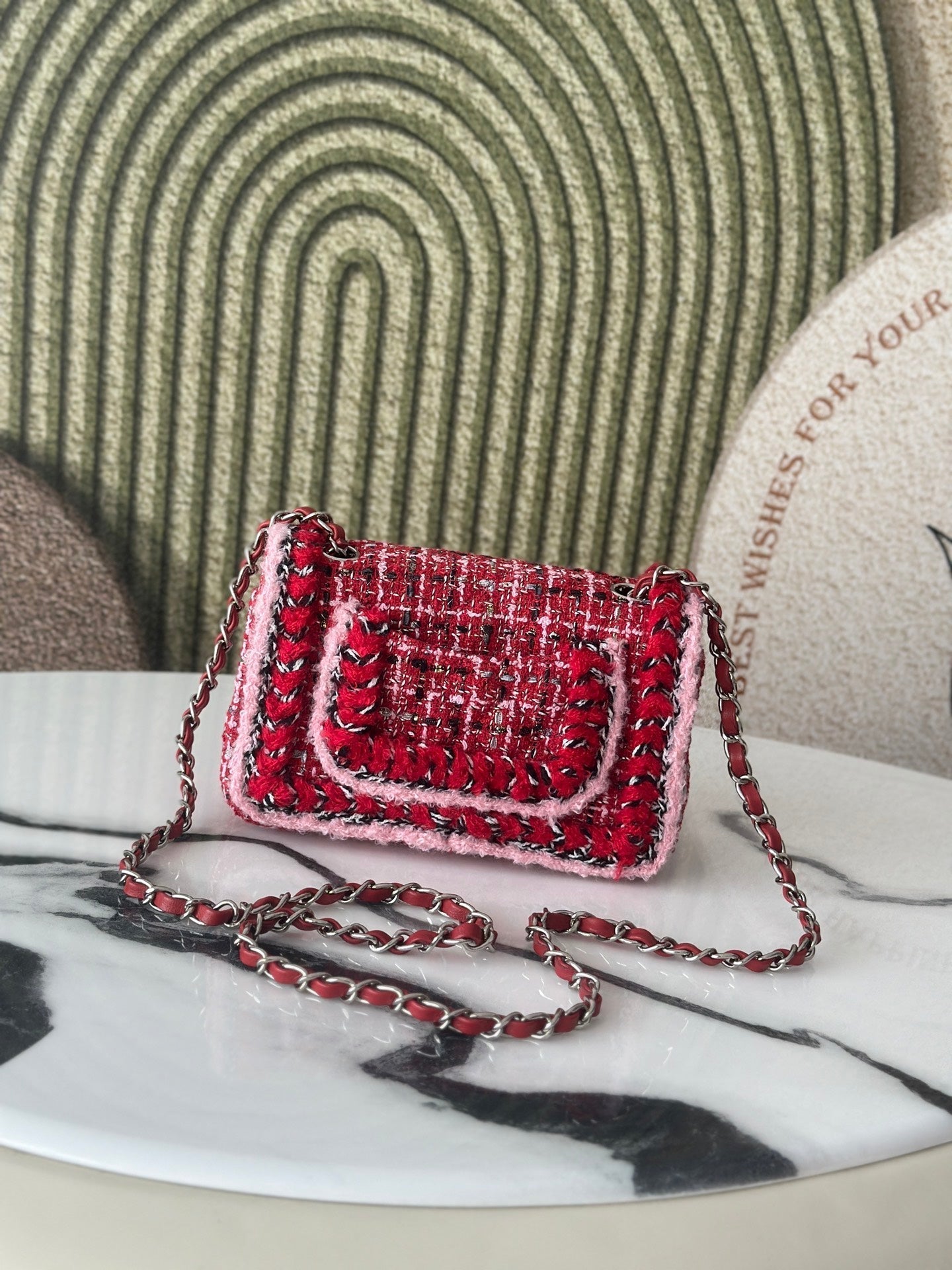 Chanel 2026 Mini Flap Bag Tweed Denim Leather