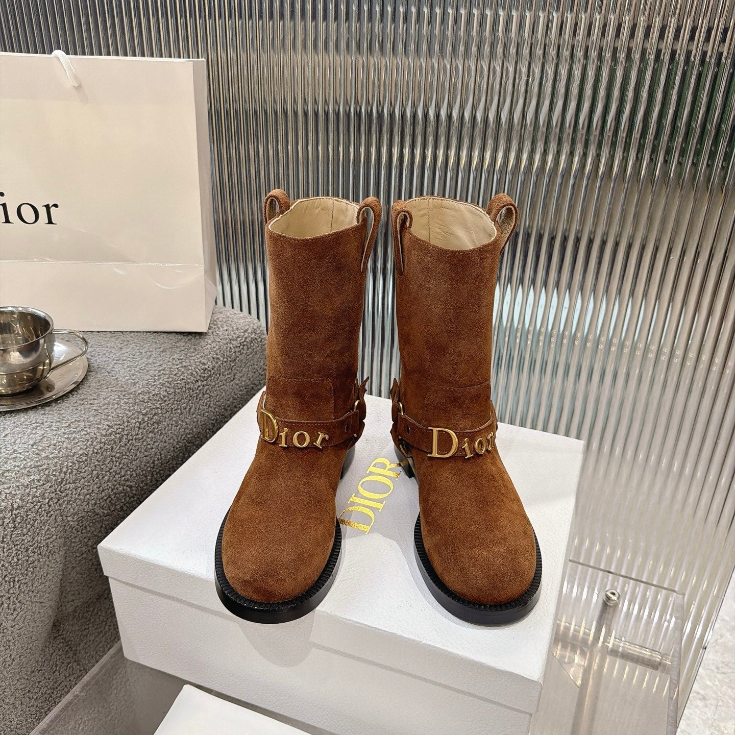 Dior 2026 Bolt Ankle Boot 35mm Suede Calfskin 927513