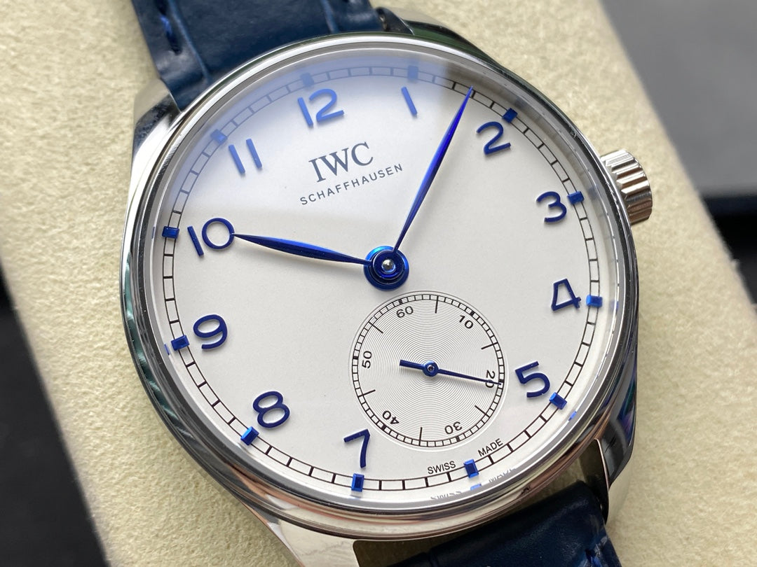 IWC Portuguese 40.4mm Cream Dial Blue Numerals Leather
