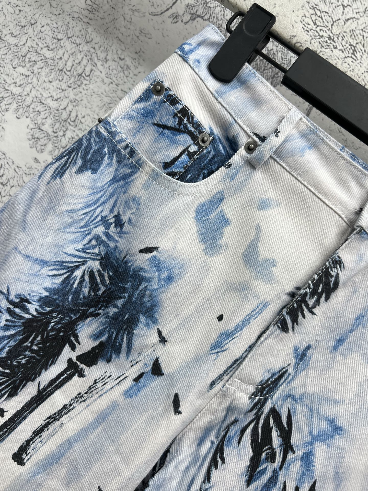 CD 25 Denim Jeans White Blue Black Cotton