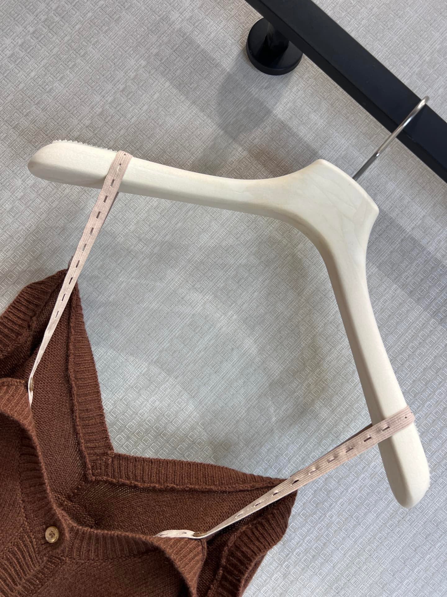 Miumiu 2026 Off-Shoulder Camisole Cardigan Caramel Cashmere 356940