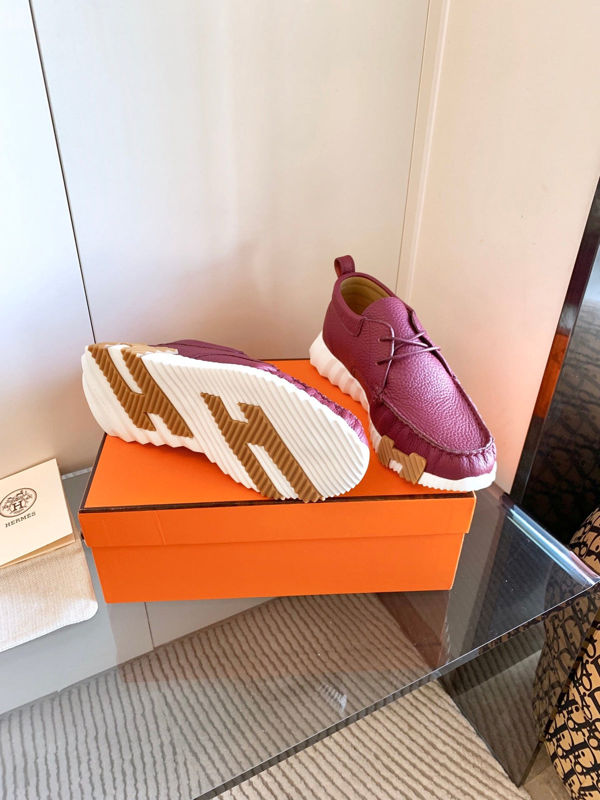 HM Increase Sneaker In Old Mauve Cowhide 993285